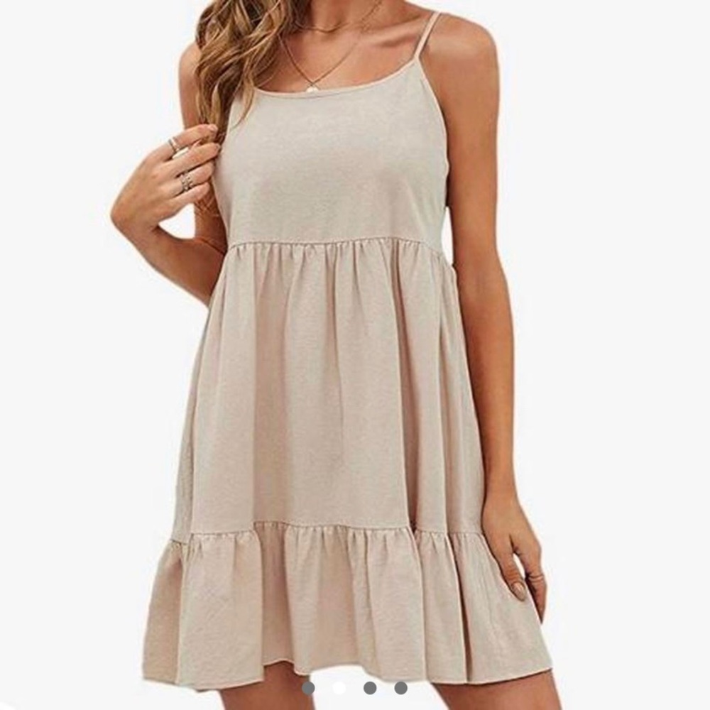 FLOWY TAN SUNDRESS